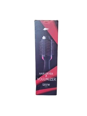 NEW TYMO Volumizer Hot Air Brush Hair Dryer Blowout Brush 1200W Pink